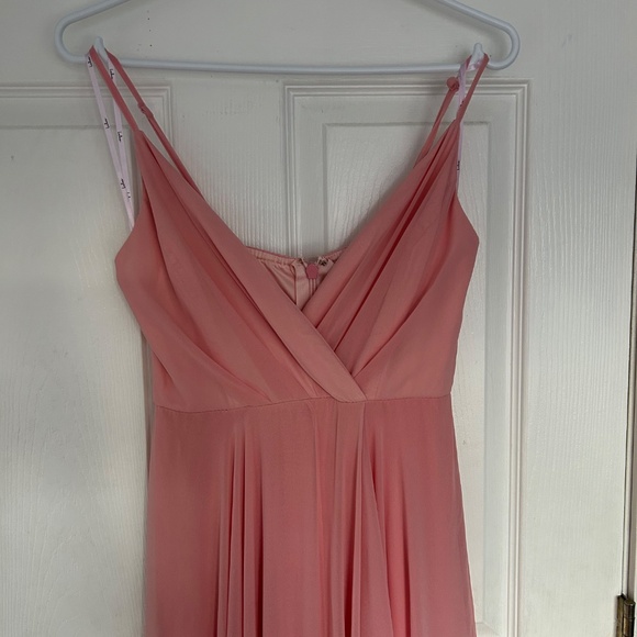 Lulus “All About Love” size small coral rose chiffon - Picture 4 of 8